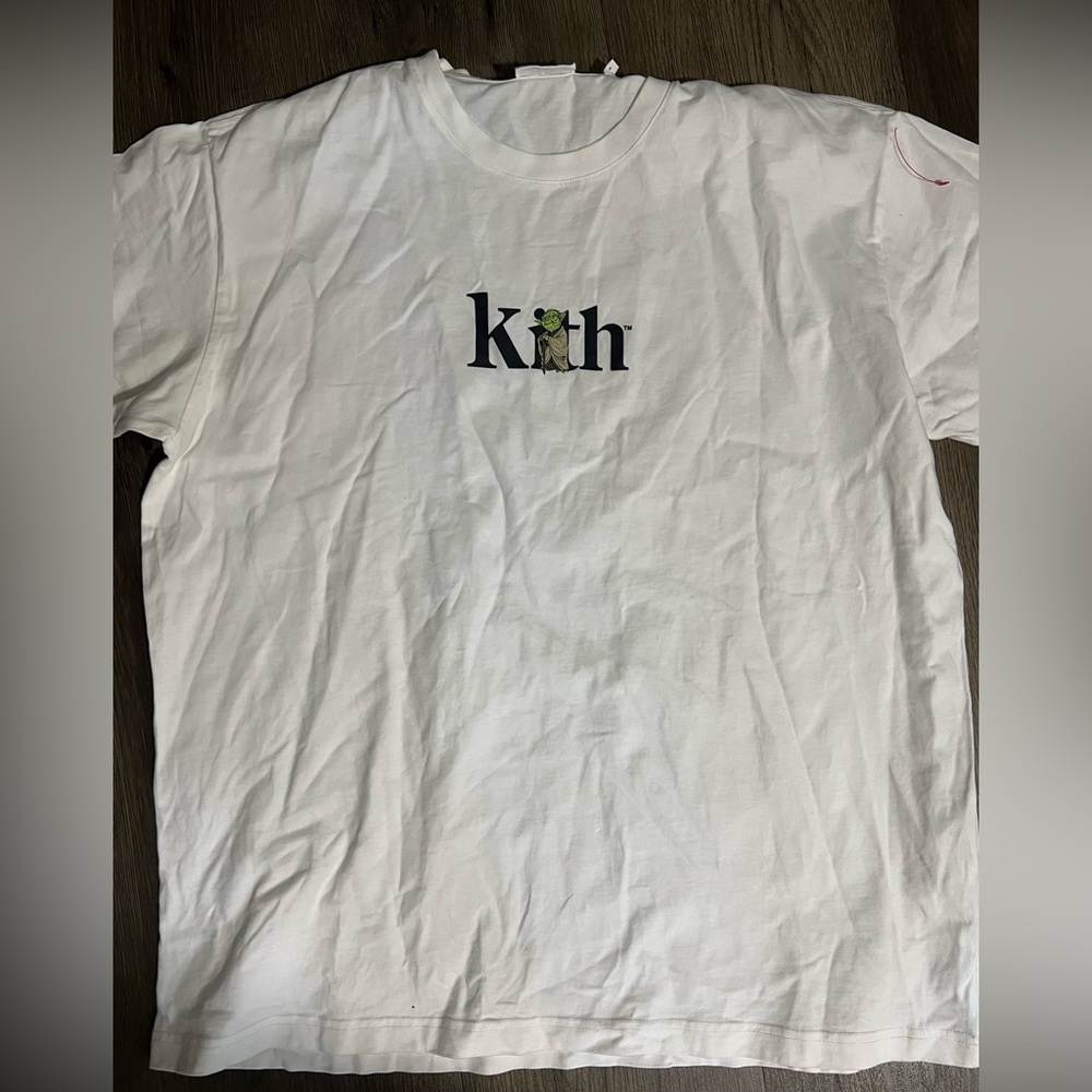 Kith x Star Wars Yoda Serif Vintage Tee White Tshirt Shirt Jedi Sith XL - Picture 1 of 7